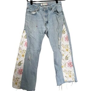 Levi's Jeans with Floral Side Panels